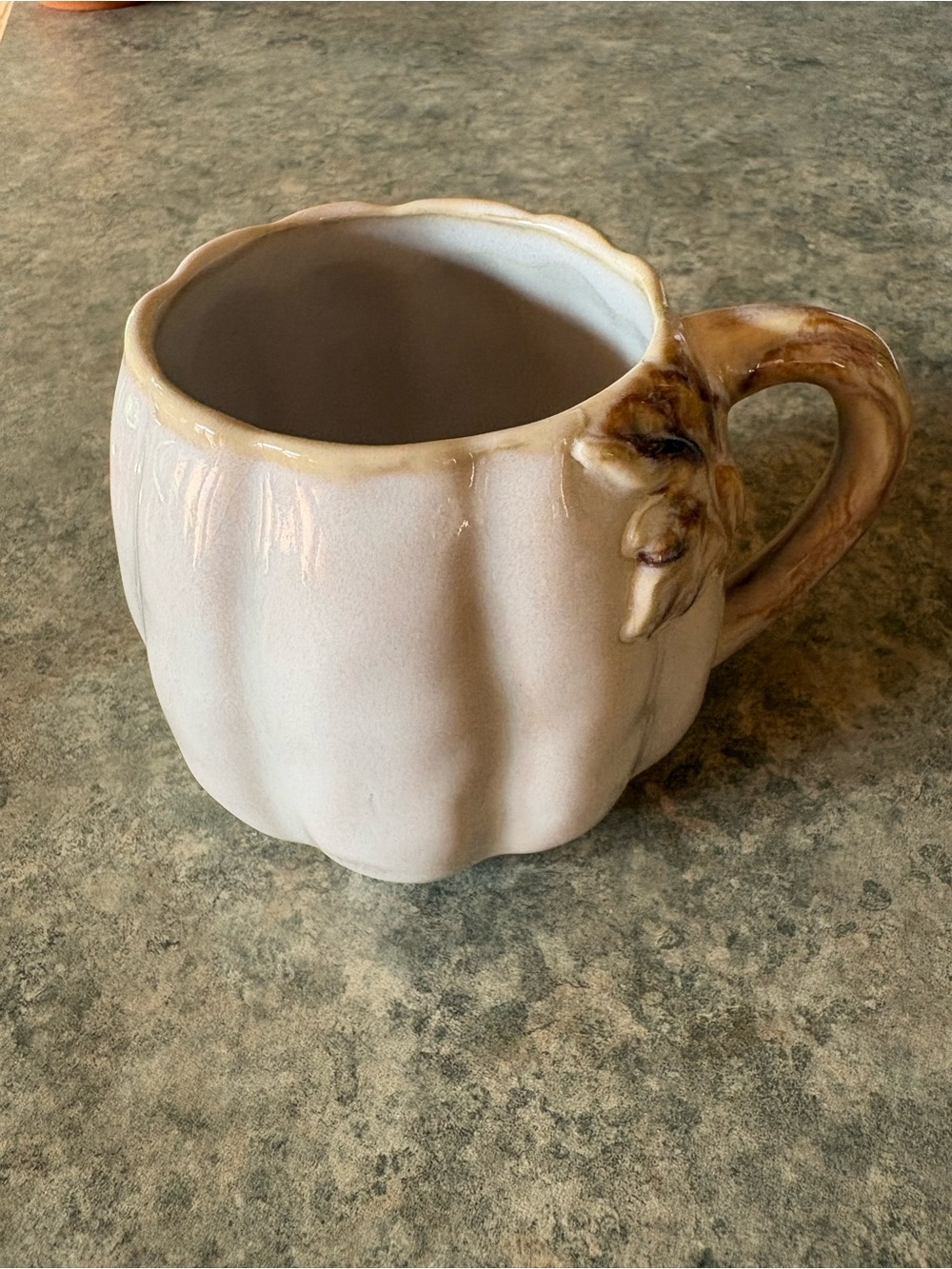 Pier 1 Stoneware Pumpkin Mug From the Seasonal Harvest Collection Discontinued